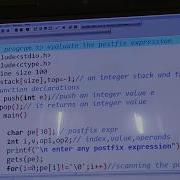 C Program For Evaluation Of Postfix Expression Using A Stack STACK APPLICATIONS DATA STRUCTURES
