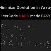 1675 Minimize Deviation In Array LeetCode Hard LeetCode Problem Of The Day LeetCode POTD