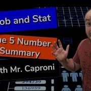 The 5 Number Summary Prob Stat