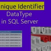 Datatype Uniqueidentifier GUID Datatypes DataTypes In SQL Server