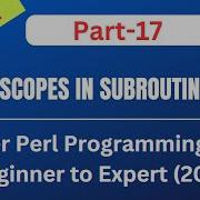 How To Use Scope Variables In Subroutine Part 17 Perl Script Language