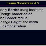 Bootstrap Border Border Color Rounded Border Height Width