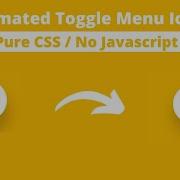 Transforming Hamburger Menu Animated Toggle Icon Effect Animated Hamburger Menu