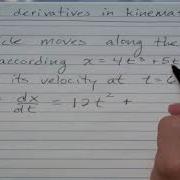 Using Derivatives In Kinematics