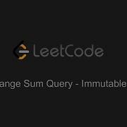 303 Range Sum Query Immutable Leetcode Java