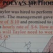 Solving Word Problem Using Polya S Method