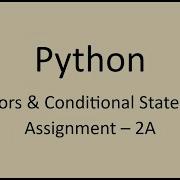 Assignment 2A Operators Conditional Statements Python NxtWave CCBP