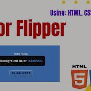 I Built A Color Flipper App With HTML CSS And JavaScript