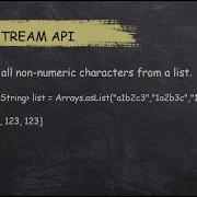 Java 8 Stream API 28 Удалить все нечисловые символы из списка Часто задаваемые вопросы