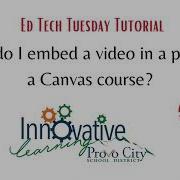 Embedding Videos In Canvas Pages