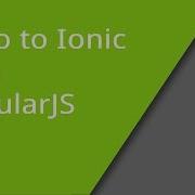 Basic Intro To Ionic