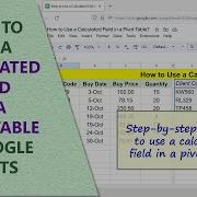 Google Sheets How To Add Use Calculated Field Pivot Table Example Spreadsheet Tutorial