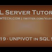 UNPIVOT In SQL Server