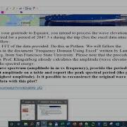 Marine Wave Data Analysis With FFT Python Jupyter