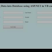 How To Insert Data Into Database In ASP NET Using Vb Code