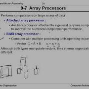 Attached Array Processors And Simd Array Processors Pipeline And Vector Processing