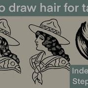 How To Draw Hair For Tattoo Flash Step By Step Tutorial