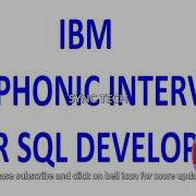 IBM Telephonic Interview SQL PLSQL Developer Telephonicinterview SyncTech