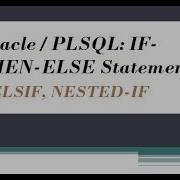 Oracle PLSQL IF THEN ELSE Statement