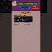 Python MCQ 182 Quiz Function Test Your Skills Pythonprogramming Pythoninterview Shorts Trending