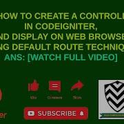 CREATE CONTROLLER IN CODEIGNITER CODEIGNITER TUTORIAL RAZA COMPUTER INSTITUTE