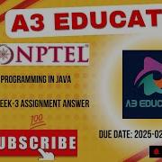 NPTEL Programming In Java Week 3 Assignment 3 Answers Solution Quiz 2025 Jan
