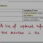 STA104 Chapter 1 Intro Sampling Frame Part 3