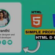 Simple Modern Profile Card Design Using HTML CSS