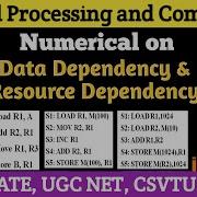 Numerical On Data Dependency And Resource Dependency Part 2 PPC Lect 19 Shanu Kuttan Hindi