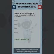 Programming Quiz Beginner Level Python Ai Machinelearning Datascience Coding Genai