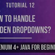 How To Handle Hidden Dropdown In Web Automation Tutorial 12 Selenium Tutorial For Beginners