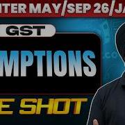 CA Inter GST Exemptions GST One Shot Revision CA Inter May26 Sep26 Jan27 CA Jasmeet Singh