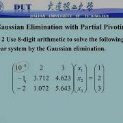 2 2 Gaussian Elimination And LU Factorization With Partial Pivoting