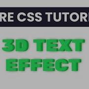 3d Text Effect Pure CSS Tutorial