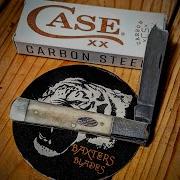 Case Cutlery Natural Bone CS Single Blade Razor Stars And Stripes