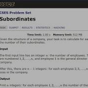CSES Problem Sheet Subordinates Tree Algorithms Solution Explained