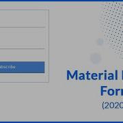MATERIAL DESIGN FORM 2020