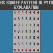 Concentric Square Pattern In Python With Explanation ProgrammingKnowledge
