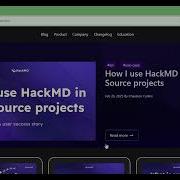 Showing My Design Of The HackMD Blog Landing Page