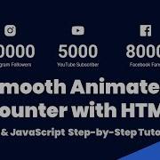Smooth Animated Counter With HTML CSS JavaScript Step By Step Tutorial
