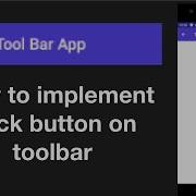How Implement Back Button On Toolbar Android Studio