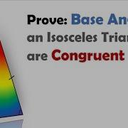 Prove Base Angles Of Isosceles Triangle Are Congruent