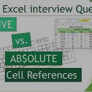 What Is A Relative An Absolute Cell Reference In Excel Common Interview Question