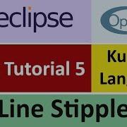 JOGL Tutorial 5 Line Stipple In Eclipse Kurdish Language