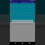 Android Listactivity Array Adapter Example