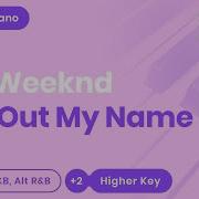 The Weeknd Call Out My Name Higher Key Piano Karaoke