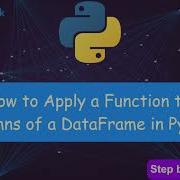 Apply A Function To Columns Of Pandas DataFrame
