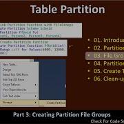Table Partition Part 3 Creating File Groups SSMS TSQL Tutorial 67