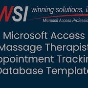 Microsoft Access Massage Therapist Appointment Tracking Database Template