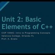 COP1000C Intro To Prog Concepts Unit 2 Coding Examples